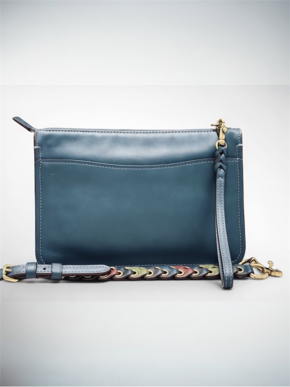 COACH 1941 Grommet Links Glovetanned Leather Soho Crossbody/Wristlet/Clutch